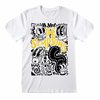 ** Simpons, The - Graffiti (Unisex White T-Shirt)  ** weiß
