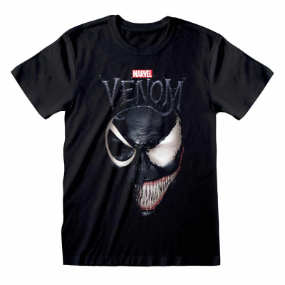 Marvel Comics Spider-Man - Venom Split Face (Unisex Black T-Shirt)  Schwarz