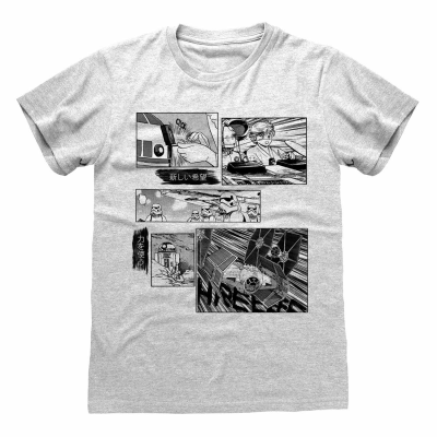 Star Wars - Manga (Unisex Grey T-Shirt)  Degree
