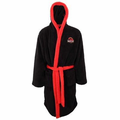 Jurassic Park - Logo (Unisex Black Dressing Gown)  black