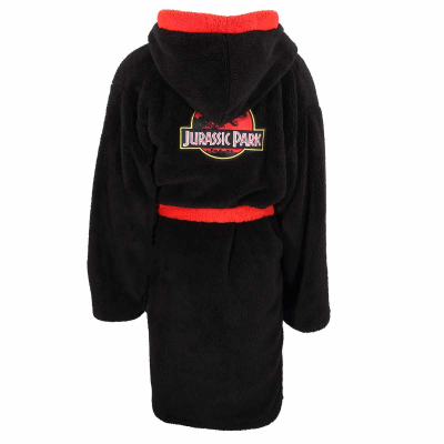 Jurassic Park - Logo (Unisex Black Dressing Gown)  black