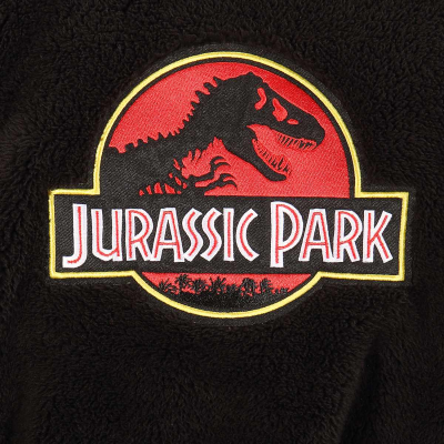 Jurassic Park - Logo (Unisex Black Dressing Gown)  black