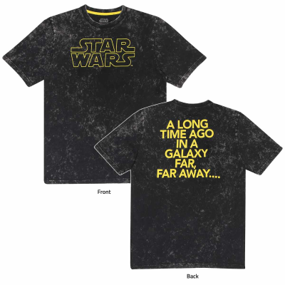 ** Superheroes Inc. Star Wars - In A Galaxy Far Far Away (Unisex Charcoal Paint Effect T-Shirt)  ** Charcoal