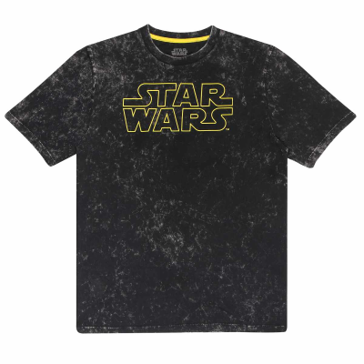 ** Superheroes Inc. Star Wars - In A Galaxy Far Far Away (Unisex Charcoal Paint Effect T-Shirt)  ** Charcoal