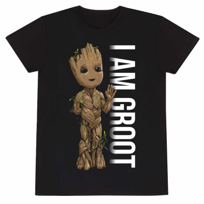 Marvel I Am Groot - I Am Groot (Unisex Black T-Shirt)  black