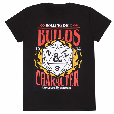 Dungeons And Dragons - Builds Character (Unisex Black T-Shirt)  black