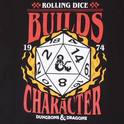 Dungeons And Dragons - Builds Character (Unisex Black T-Shirt)  black