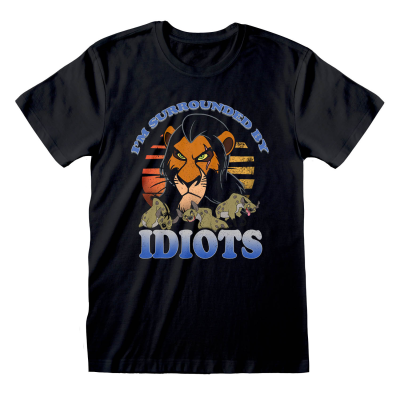 Disney Lion King Classic - Surrounded By Idiots (Unisex Black T-Shirt)  Schwarz