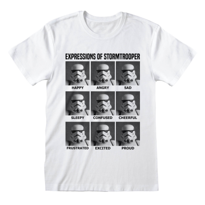 Star Wars - Expressions Of Stormtrooper (Unisex White T-Shirt)  weiß