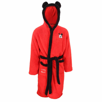 Disney Mickey - Logo Dressing Gown (Unisex Red Dressing Gown)  red