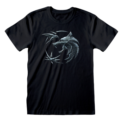 " Witcher - Emblem (Unisex Black T-Shirt)  black