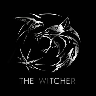 Witcher - Emblem (Unisex Black T-Shirt)  black