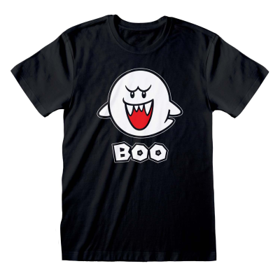 Nintendo Super Mario - Boo (Unisex Black T-Shirt)  black