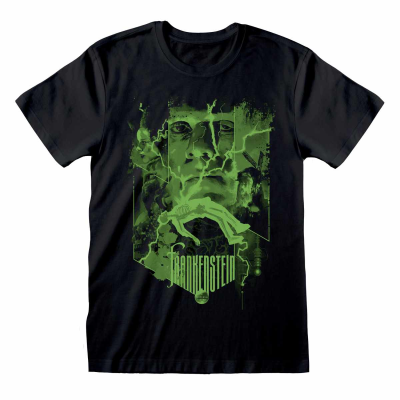 Universal Monsters - Frankenstein Green (Unisex Black T-Shirt)  black