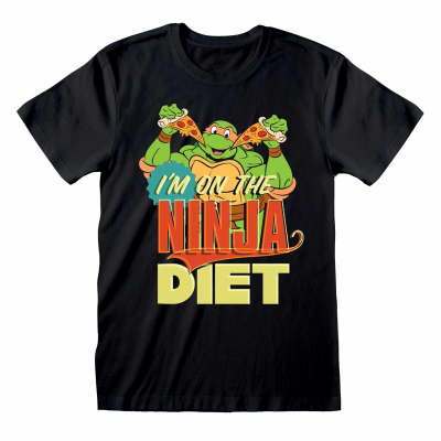 ** Teenage Mutant Ninja Turtles - Ninja Diet (Unisex Black T-Shirt)  ** black