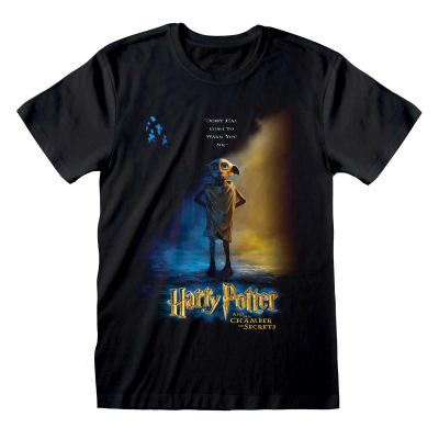 Harry Potter - Dobby Poster (Unisex Black T-Shirt)  black
