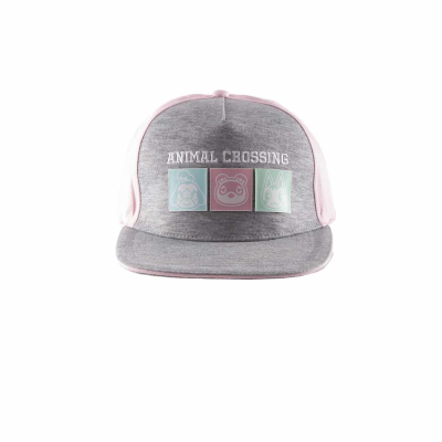 Nintendo Animal Crossing New Horizons - Pastel Squares (Unisex Heather Grey Snapback Cap)  Heather Grey