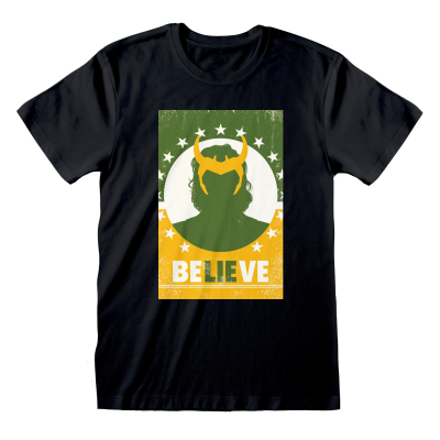 Marvel Loki - Believe (Unisex Black T-Shirt)  Schwarz