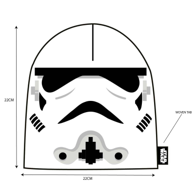 Star Wars - Face Trooper (Unisex White Beanie)  weiß