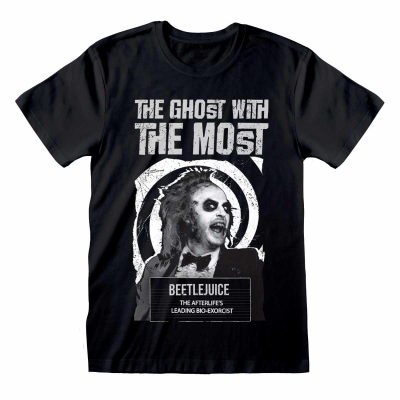 Beetlejuice - Wanted (Unisex Black T-Shirt)  black
