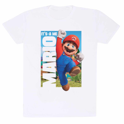 Nintendo Super Mario Bros - Its A Me Mario (Unisex White T-Shirt)  White