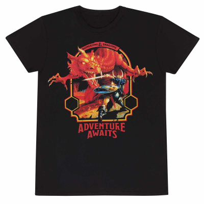 Dungeons And Dragons - Adventure Awaits (Unisex Black T-Shirt)  Schwarz