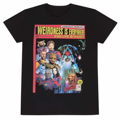 Marvel Guardians Of The Galaxy Vol 3 - Guardians Magazine (Unisex Black T-Shirt)  black