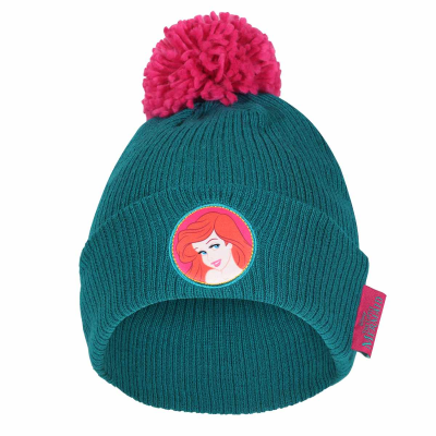 Disney Little Mermaid - Ariel and Friends (Pom Beanie) (Unisex Teal Beanie Pom)  Teal