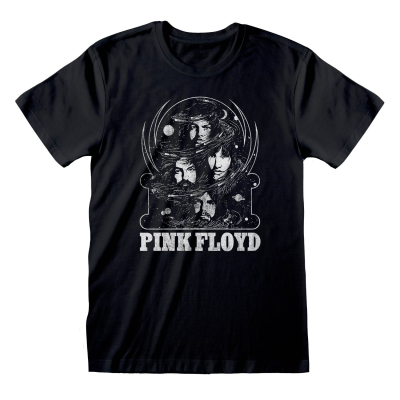 Pink Floyd - Retro Style (Unisex Black T-Shirt)  Schwarz
