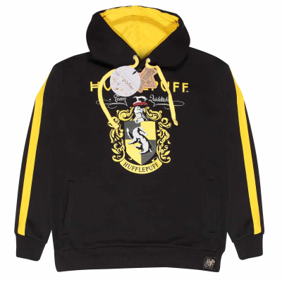 Superheroes Inc. Harry Potter - Property Of Hufflepuff (Unisex Black Contrast Pullover Hoodie)  black