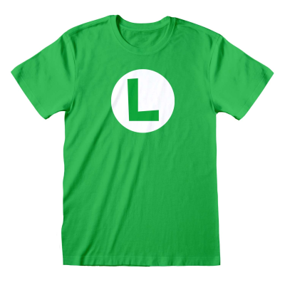 Nintendo Super Mario - Luigi Badge (Unisex Green T-Shirt)  Grün
