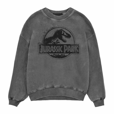 ** Superheroes Inc. Jurassic Park - Spray Logo (Unisex Black Sweatshirt)  ** black