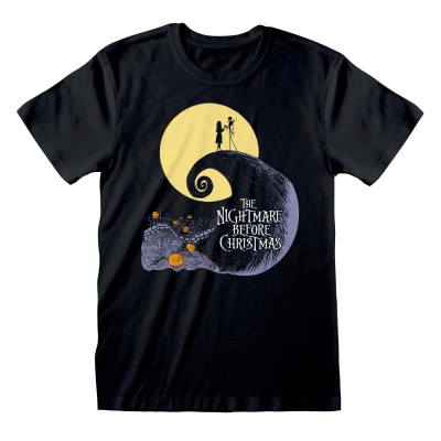 Nightmare Before Christmas - Silhouette (Unisex Black T-Shirt)  Schwarz