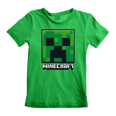 Minecraft - Creeper Face (Unisex Green T-Shirt) 9-11 Years green