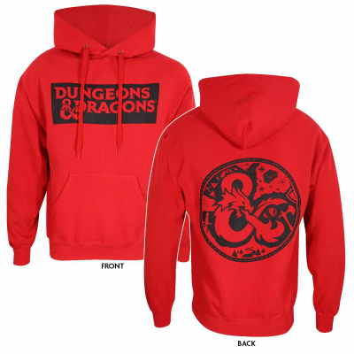 Dungeons And Dragons - Logo (Unisex Red Pullover Hoodie)  Rot