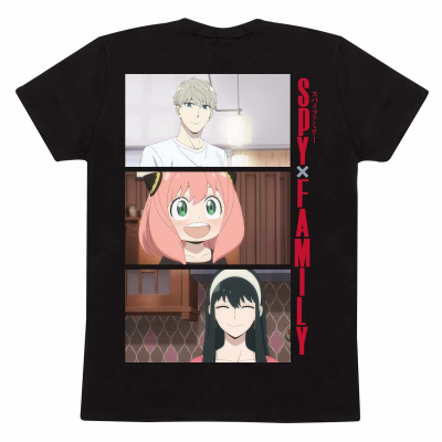 ** Spy x Family - Backprint (Unisex Black T-Shirt)  ** black