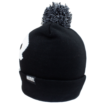 Marvel Comics Punisher - Skull (Unisex Black Beanie Pom)  black