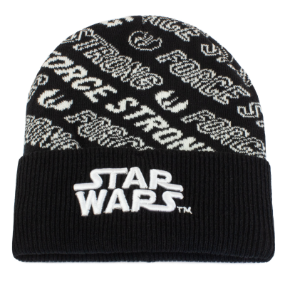 Star Wars - Force Repeat (Unisex Black Beanie)  black