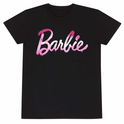 Barbie - Melted Logo (Unisex Black T-Shirt)  Schwarz