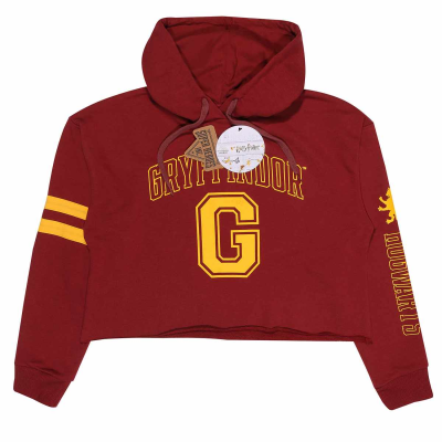 ** Superheroes Inc. Harry Potter - College Style Gryffindor (Unisex Maroon Cropped Pullover)  ** Maroon