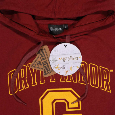 ** Superheroes Inc. Harry Potter - College Style Gryffindor (Unisex Maroon Cropped Pullover)  ** Maroon