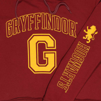** Superheroes Inc. Harry Potter - College Style Gryffindor (Unisex Maroon Cropped Pullover)  ** Maroon