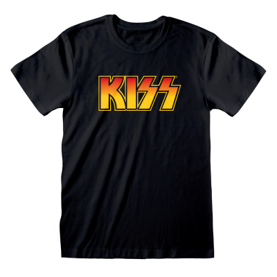 KISS - Logo (Unisex Black T-Shirt)  black