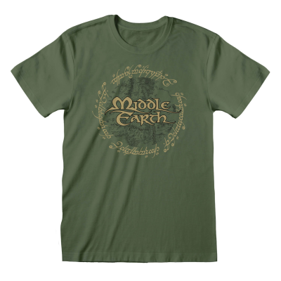 Lord Of The Rings - Middle Earth (Unisex Green T-Shirt)  green