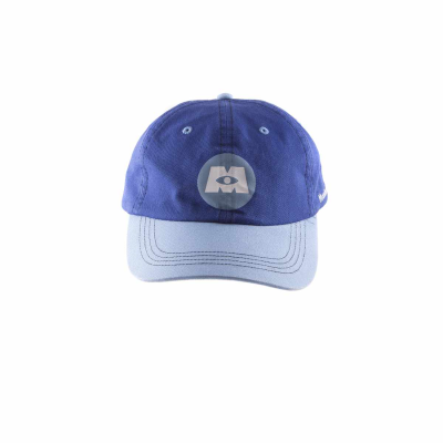 Disney Monsters Inc - Monsters University Logo (Unisex Blue Snapback Cap)  Blau