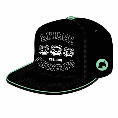 Nintendo Animal Crossing New Horizons - Rubber Leaf (Unisex Black Snapback Cap)  Schwarz