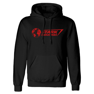 ** Marvel Comics Avengers - Stark Industries (Unisex Black Pullover Hoodie)  ** Schwarz