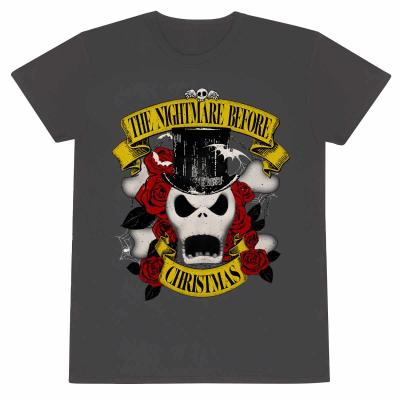Nightmare Before Christmas - Top Hat Jack (Unisex Charcoal T-Shirt)  Charcoal