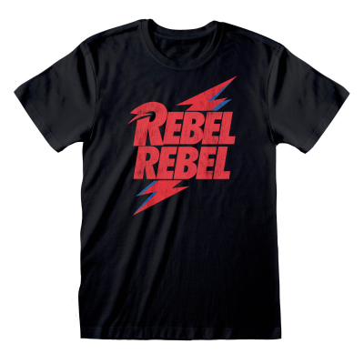 David Bowie - Rebel Rebel (Unisex Black T-Shirt)  Schwarz