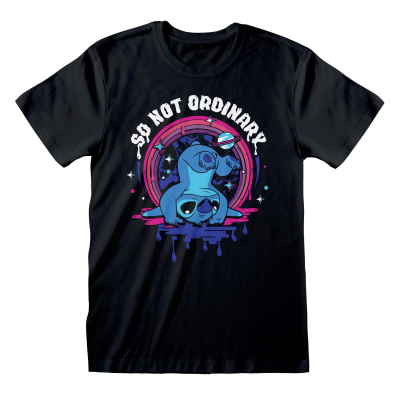 Disney Lilo And Stitch - Not Ordinary (Unisex Black T-Shirt)  Schwarz